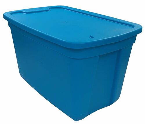 30 Gallon Solid Aqua Storage Bin
