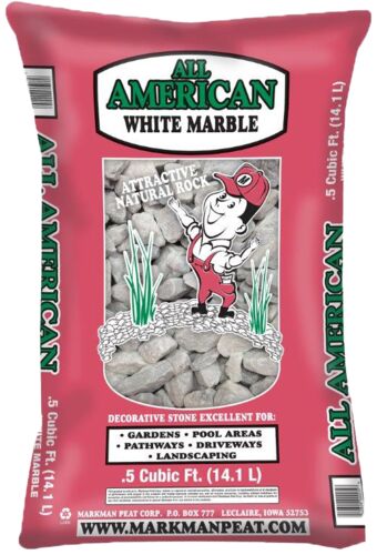 White Marble Rock 1/2 Cu Ft