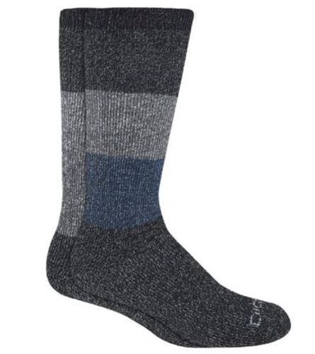 Men's 2-Pack Brushed Thermal Crew Socks in Black/Blue