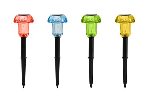 Solar Colored Mushroom Pathway Light - Assorted