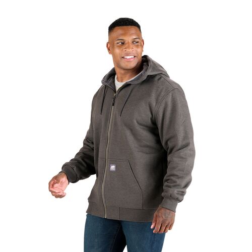 Men's Heritage Grid Fleece-Lined Full-Zip Hooded Sweatshirt