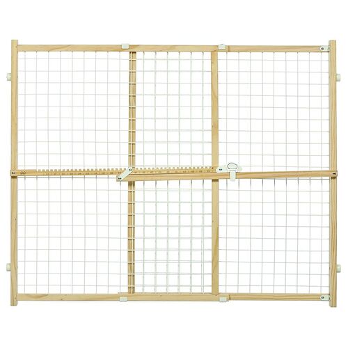 32" Tall Wood and Wire Mesh Pet Gate