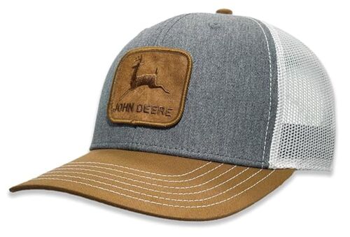 Suede Patch Baseball Cap in Grey