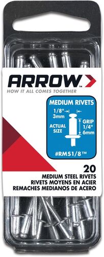 1/8 X 1/4" Medium Steel Pop Rivet
