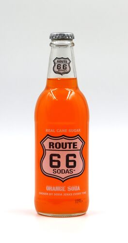 Route 66 Roadside Orange Soda - 12 oz Glass Bottle