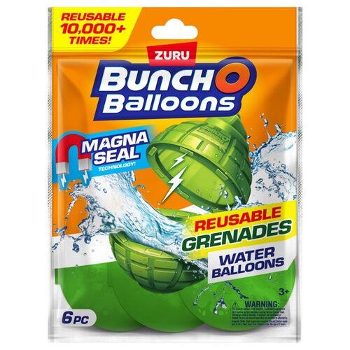 Bunch O Balloons Reusable Grenades Water Balloons - 6-Pieces