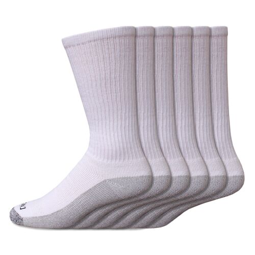 Men's Dri-Tech Moisture Control Boot-Length Socks in White