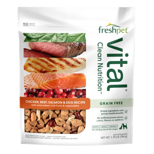 Vital Grain Free Chicken, Beef, Salmon, & Egg Recipe Fresh Dog Food - 1.75 Lb