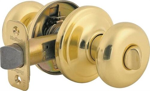 Bright Polished Brass Universal Round Door Knob Lock