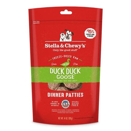 Freeze-Dried Raw Duck Duck Goose Dinner Patties Dog Food - 5.5 oz
