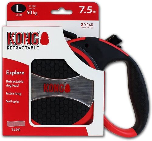 24' Explore Retractable Dog Leash in Red - Large (Up To 110 lbs)