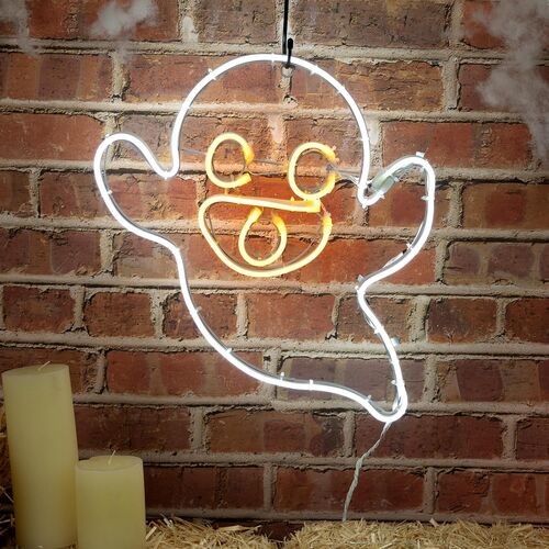 Ghost Neon Light Window Decor