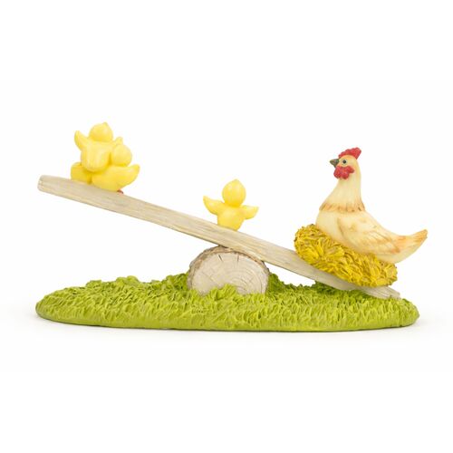 Flocked Family Seesaw Decor