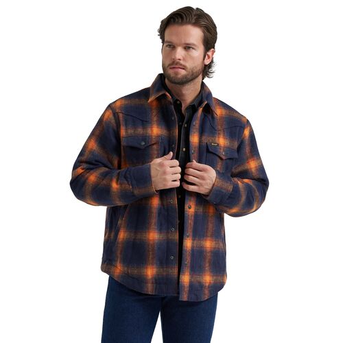 Men's Quilt Lined Flannel Shirt Jacket