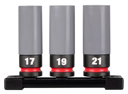 3-Piece SHOCKWAVE Impact Duty 1/2" Drive Metric Lug Nut Wheel Socket Set