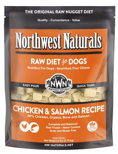 Frozen Raw Diet for Dogs in Chicken & Salmon Recipe - 6 Lb