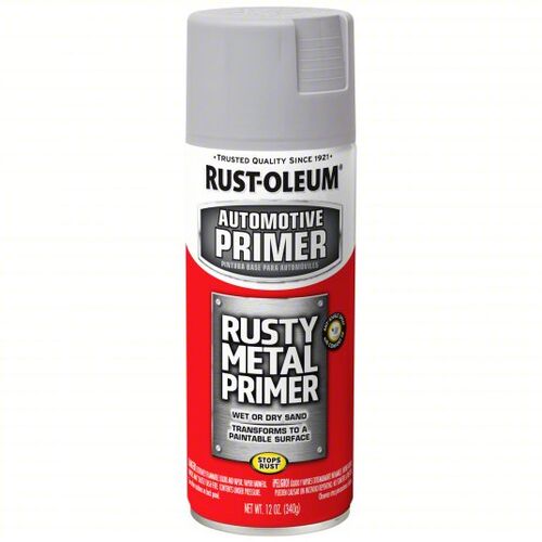 Automotive Rusty Metal Primer Spray Paint - Light Grey