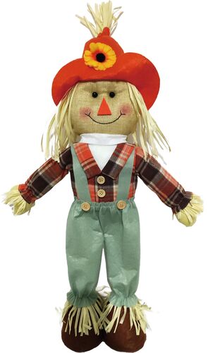 Standing Scarecrow Decor in Gray