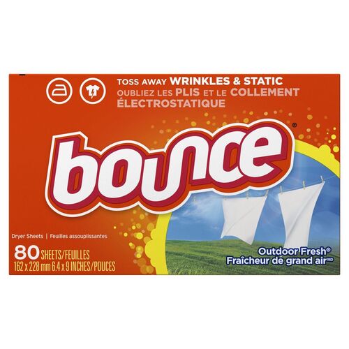 80 Piece Fabric Softener Dryer Sheets Outdoor Fresh