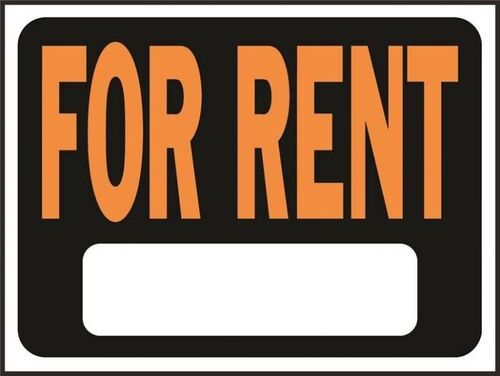 12 Width x 9" Length For Rent Identification Sign