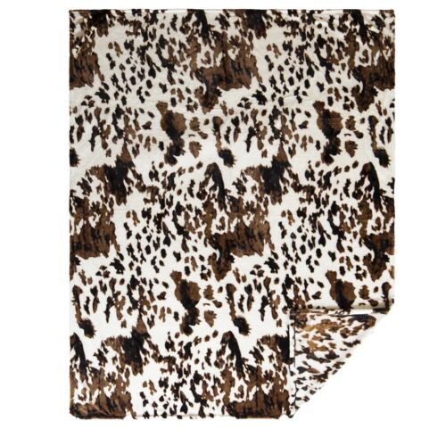 Tri-Color Cowhide Travel Blanket