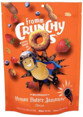 Crunchy O's Peanut Butter Jammers Dog Treats - 6 oz