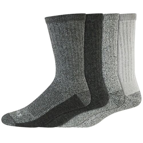 Men's 4-Pack Merino Wool Blend Thermal Crew Socks in Grey