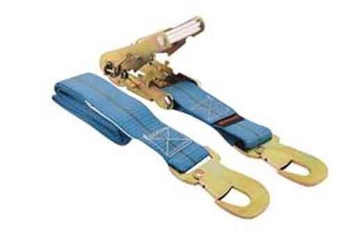 Car Tie-Down Ratchet Strap With Snap Closure Hooks