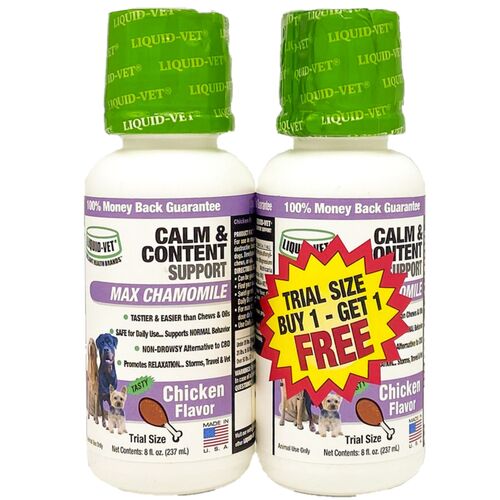 Calm & Content Support in Chicken Flavor for Dogs - 8 oz/BOGO 2-Pack