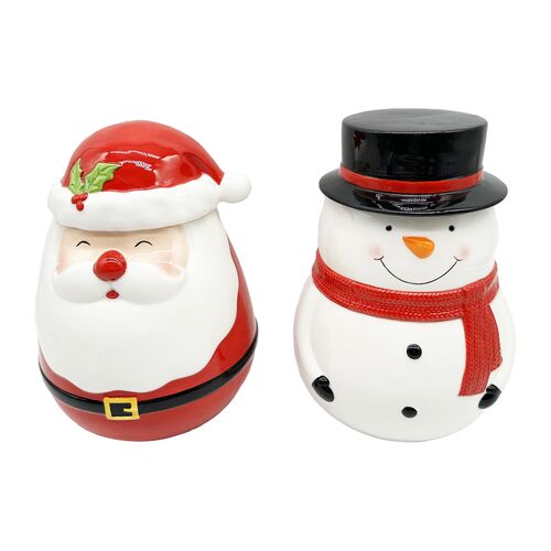 9" Santa/Snowman Cookie Har - Assorted