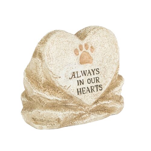 6" Cement Heart Memorial Stone for Mom