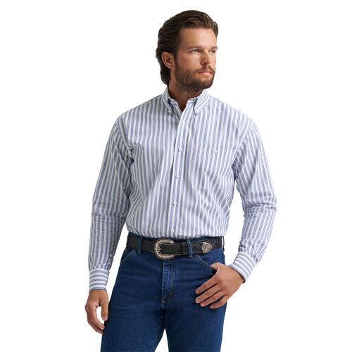 Men's George Strait Long Sleeve Button Down One Pocket Shirt