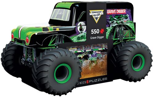 Monster Jam Grave Digger Puzzle and Collectible Tin - 550 Piece