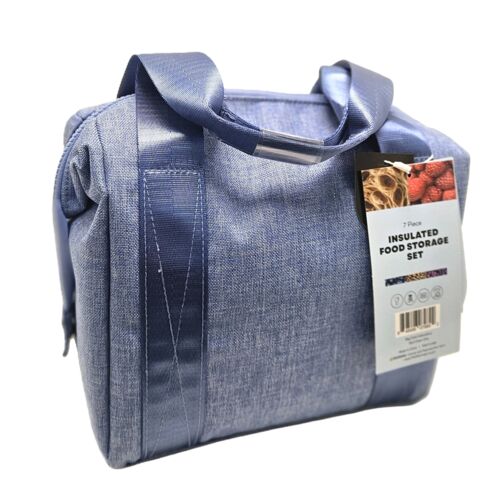 Heathered Canvas Soft Body Insulated Lunch Bag 12-Piece Set in Assorted Colors