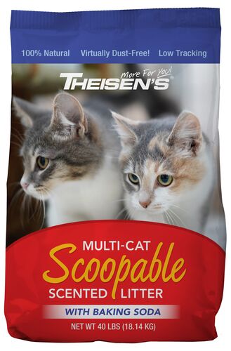 Multi-Cat Scoopable Scented Litter with Baking Soda - 40 Lb