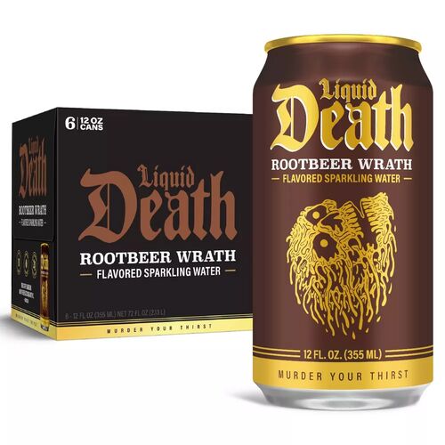 Rootbeer Wrath Sparkling Water - 6-Pack of 12 oz Cans