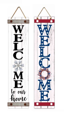 43" Double Sided Welcome Sign