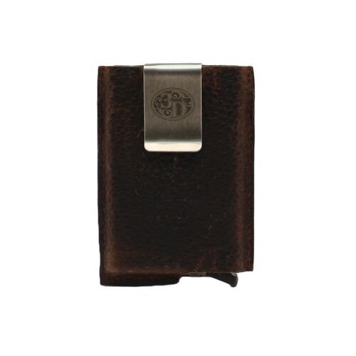 Men's Leather Smart Wallet in Dark Brown