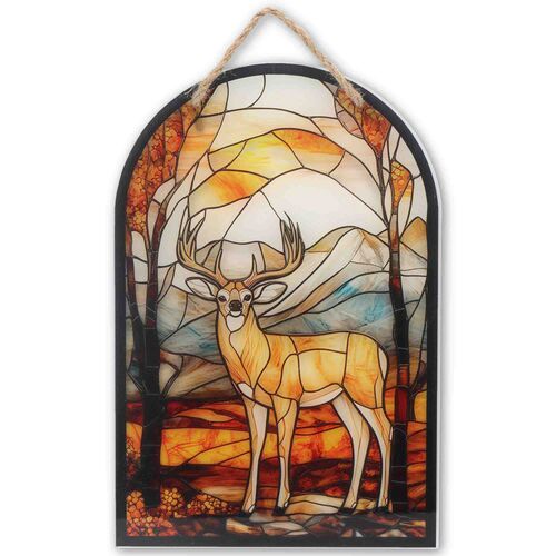 Deer Stained Glass Decor
