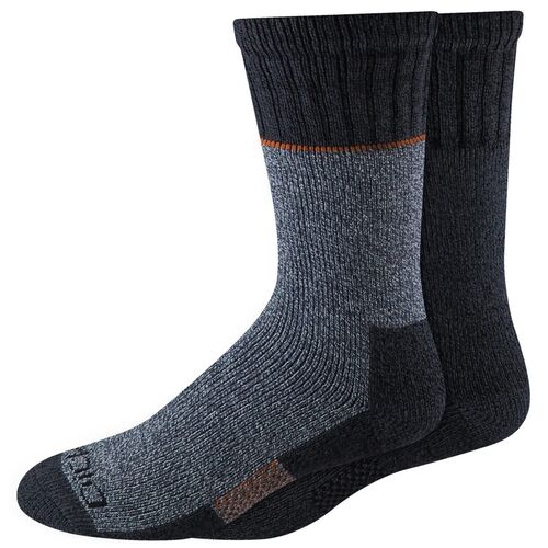 Men's 2-Pack Heavyweight Thermal Wool Blend Crew Socks in Grey Assorted