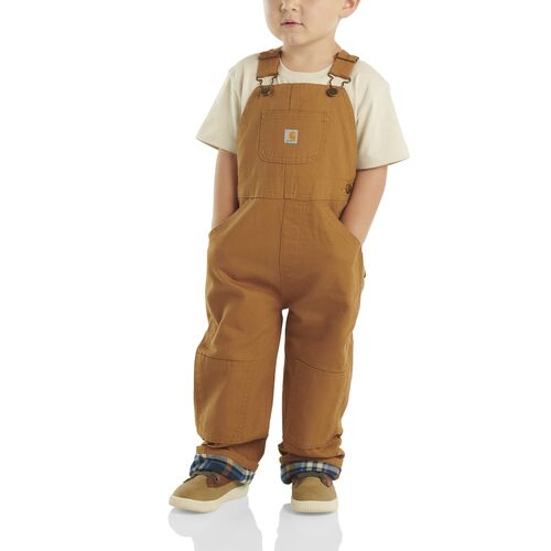 Infant/Toddler Flannel-Lined Canvas Bib Overalls