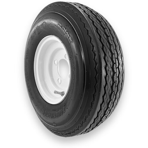 High Speed Trailer Tire Assembly 6-Ply 5.7-8 TL (4 on 4 Bolt Pattern)