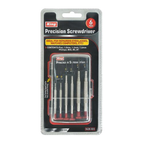 6 Piece Precision Screwdriver Set With Case