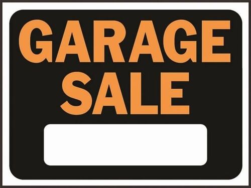 12 Width x 9" Length Garage Sale Identification Sign