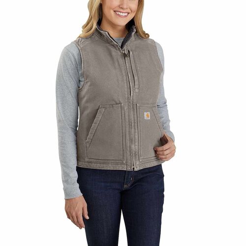 Women's Washed Duck Sherpa Lined Vest