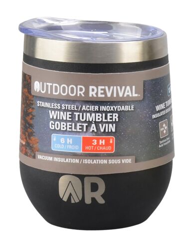 12 oz Wine Tumbler in Black