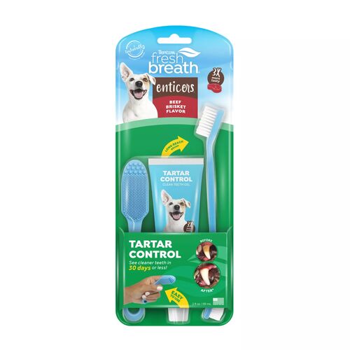 Fresh Breath Dog Oral Care Kit in Beef Brisket Flavor