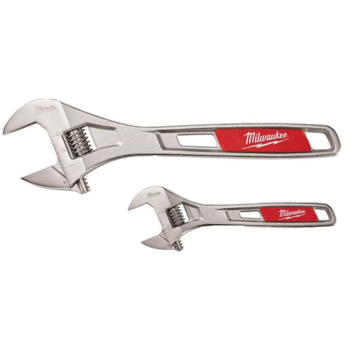 2 Piece 6" & 10" Adjustable Wrench Set