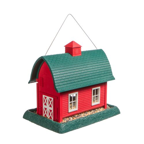 Village Collection Large Red Barn Birdfeeder