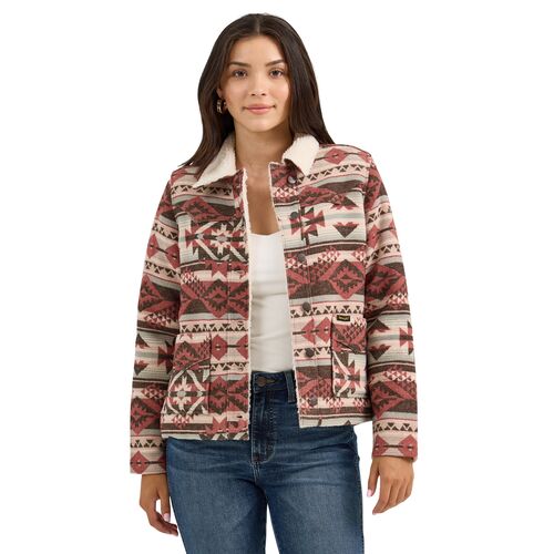 Women's Sherpa Lined Jacquard Barn Jacket
